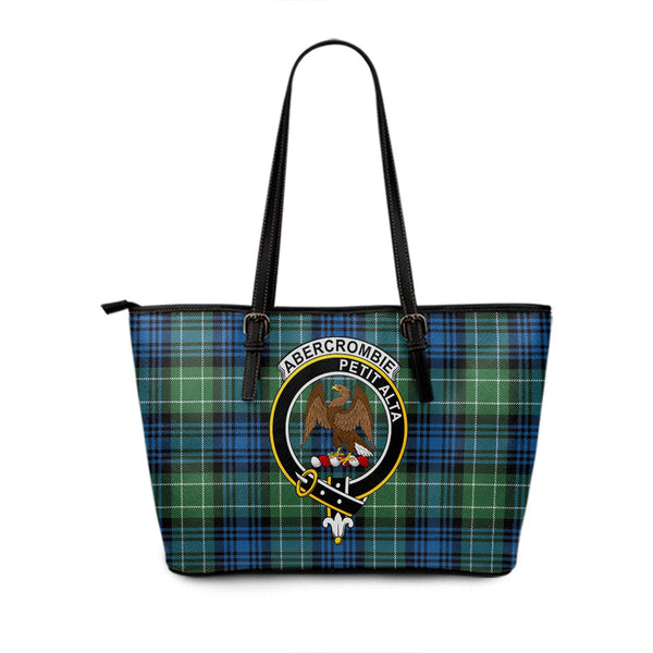 Abercrombie Ancient Clan Badge Tartan Leather Tote Bag