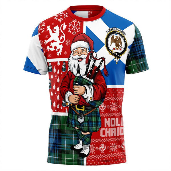 Abercrombie Ancient Clan Badge Tartan T-Shirt Scotland Christmas Santa