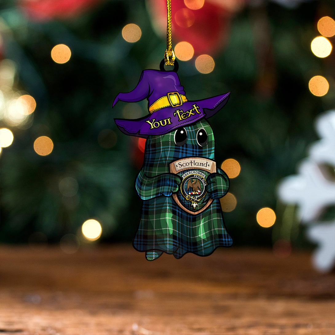 Abercrombie Ancient Clan Badge Tartan Wood Acrylic Ornament Halloween Ghost