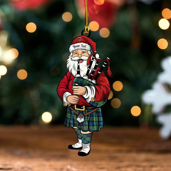 Abercrombie Ancient Clan Badge Tartan Wood Acrylic Ornament Santa Personalized