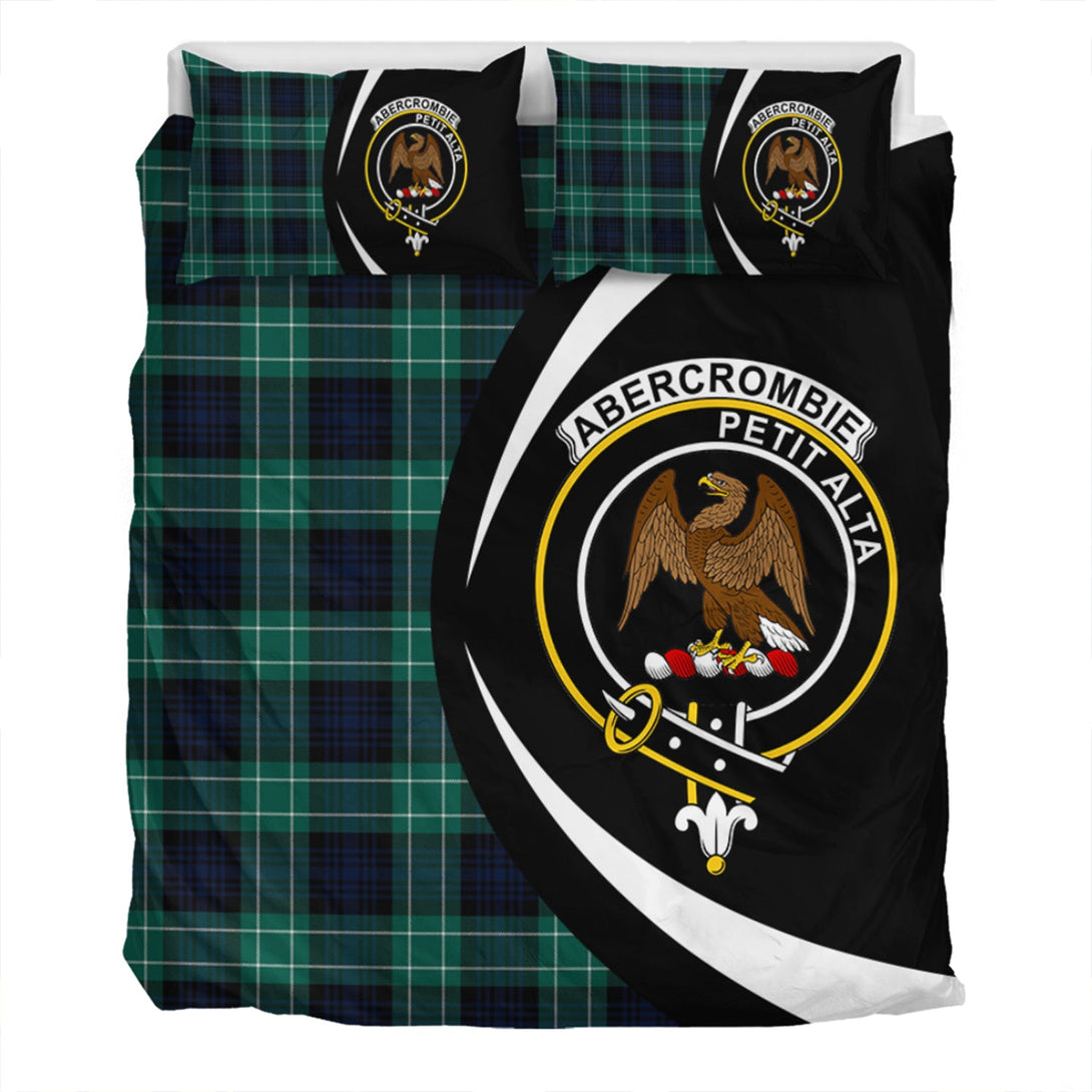 Abercrombie Modern Clan Badge Tartan Bedding Set Circle Style