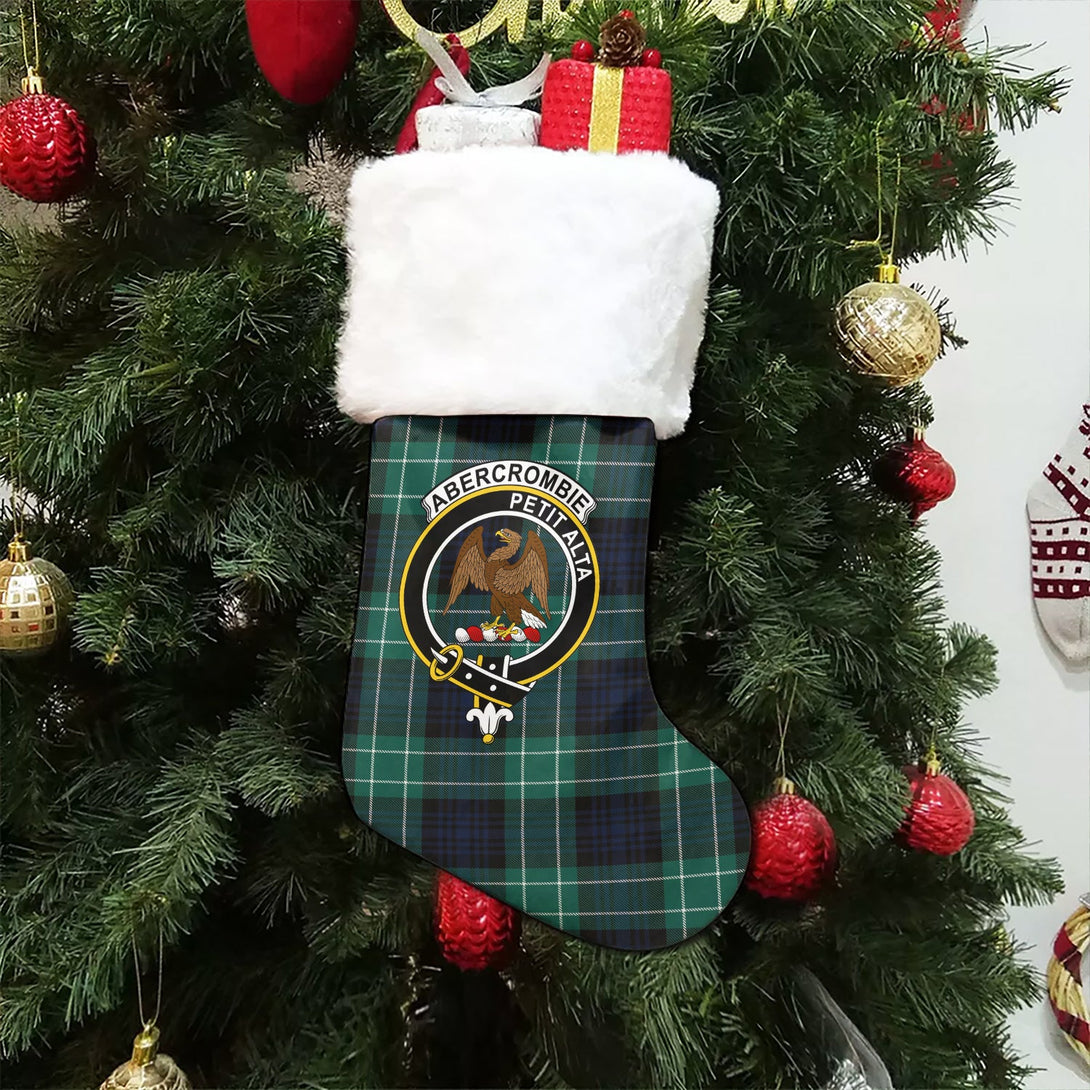 Abercrombie Modern Clan Badge Tartan Christmas Stocking