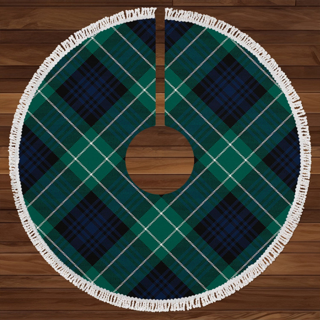 Abercrombie Modern Clan Badge Tartan Christmas Tree Skirt