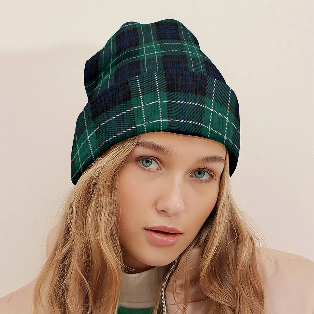 Abercrombie Modern Clan Badge Tartan Knitted Beanie