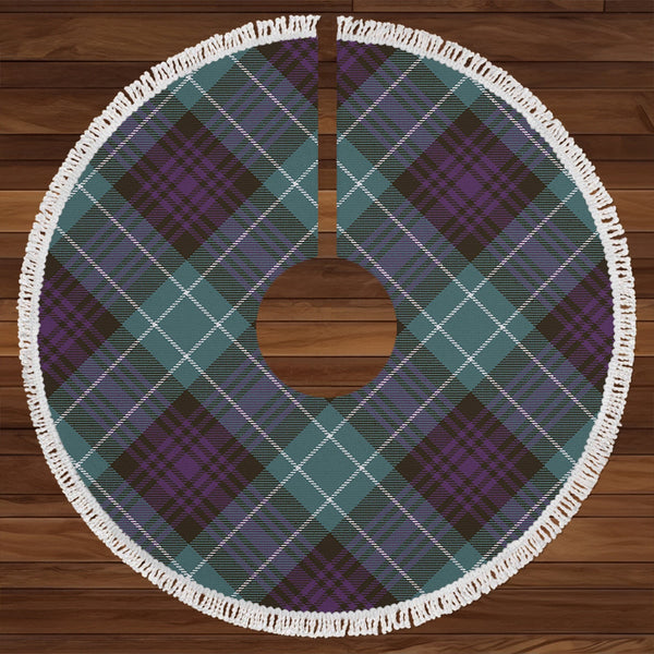 Abercrombie Weathered Clan Badge Tartan Christmas Tree Skirt