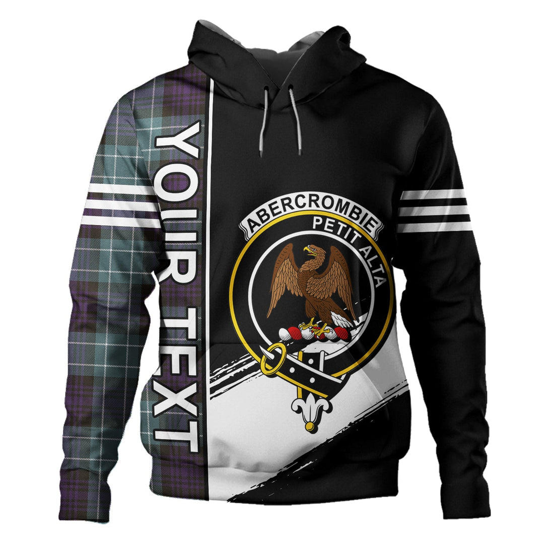 Abercrombie Weathered Clan Badge Tartan Hoodie Quarter Style Personalized