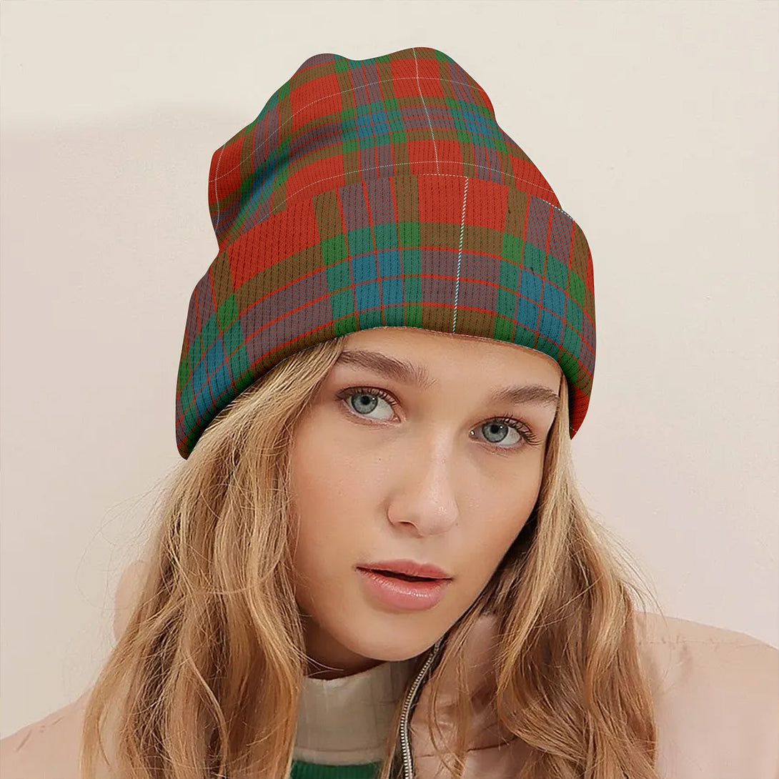 Abernethy Ancient Clan Badge Tartan Knitted Beanie