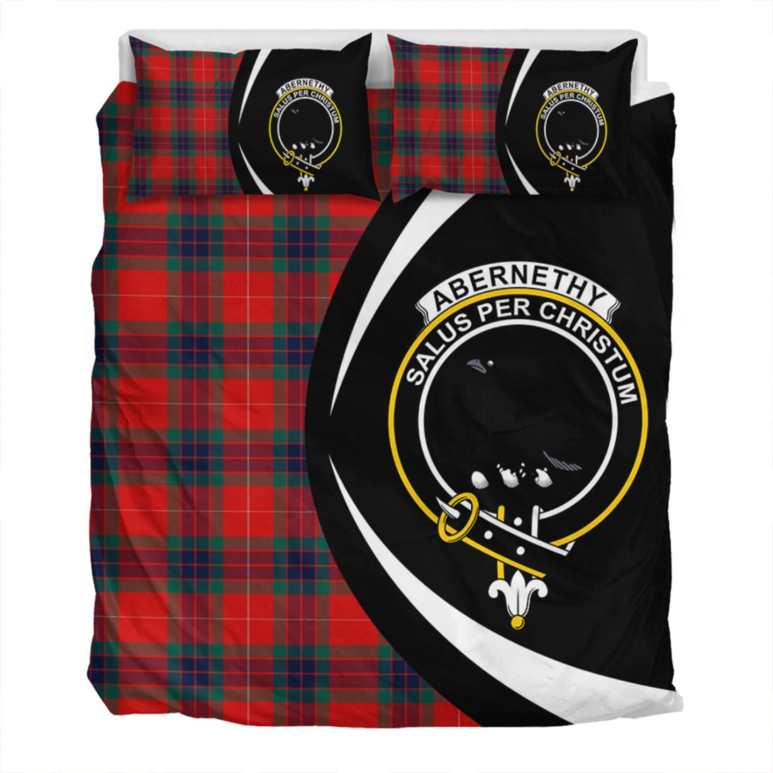 Abernethy Modern Clan Badge Tartan Bedding Set Circle Style