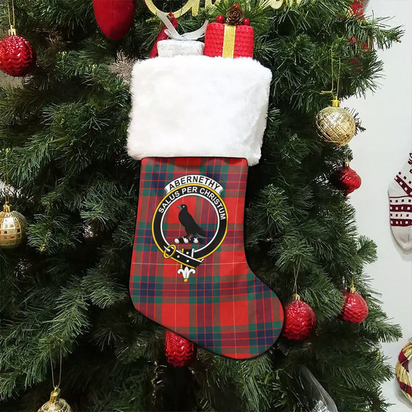 Abernethy Modern Clan Badge Tartan Christmas Stocking