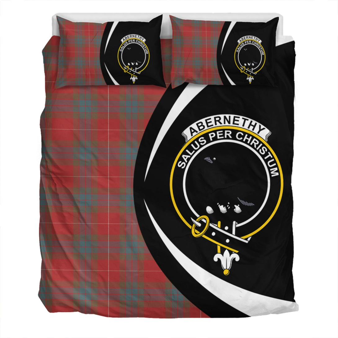 Abernethy Weathered Clan Badge Tartan Bedding Set Circle Style