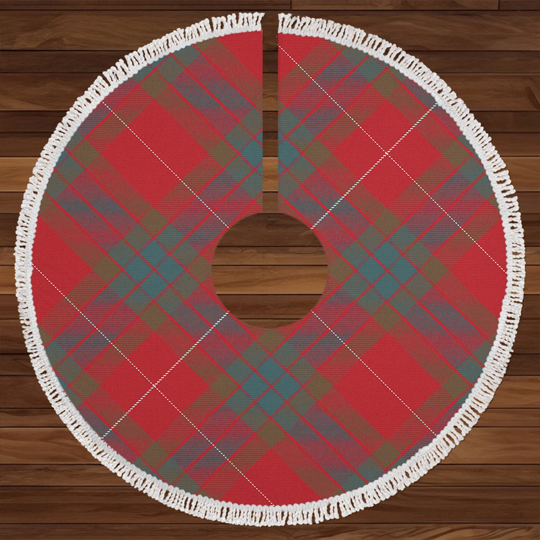 Abernethy Weathered Clan Badge Tartan Christmas Tree Skirt