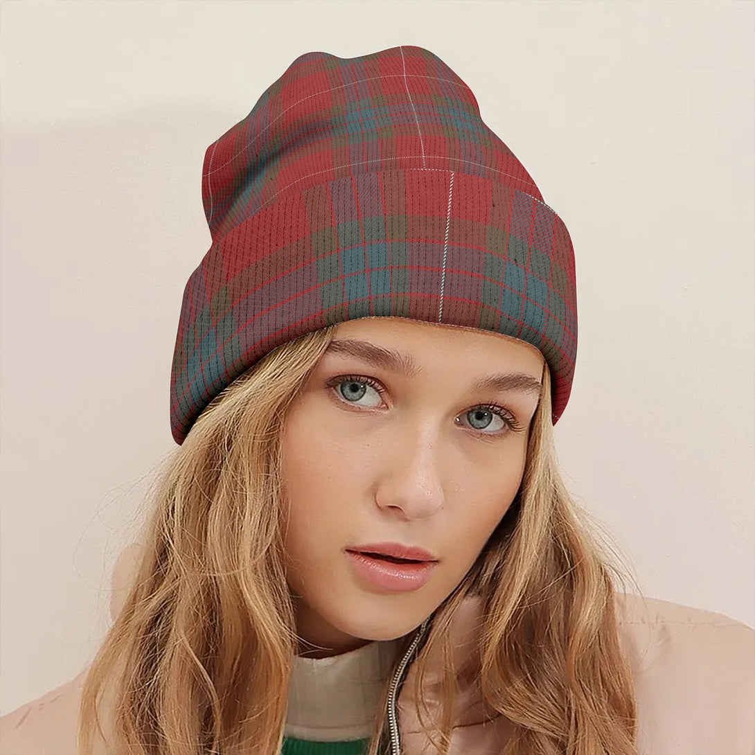 Abernethy Weathered Clan Badge Tartan Knitted Beanie