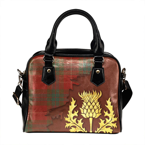 Abernethy Weathered Tartan Shoulder Handbag Thistle Oldest Style