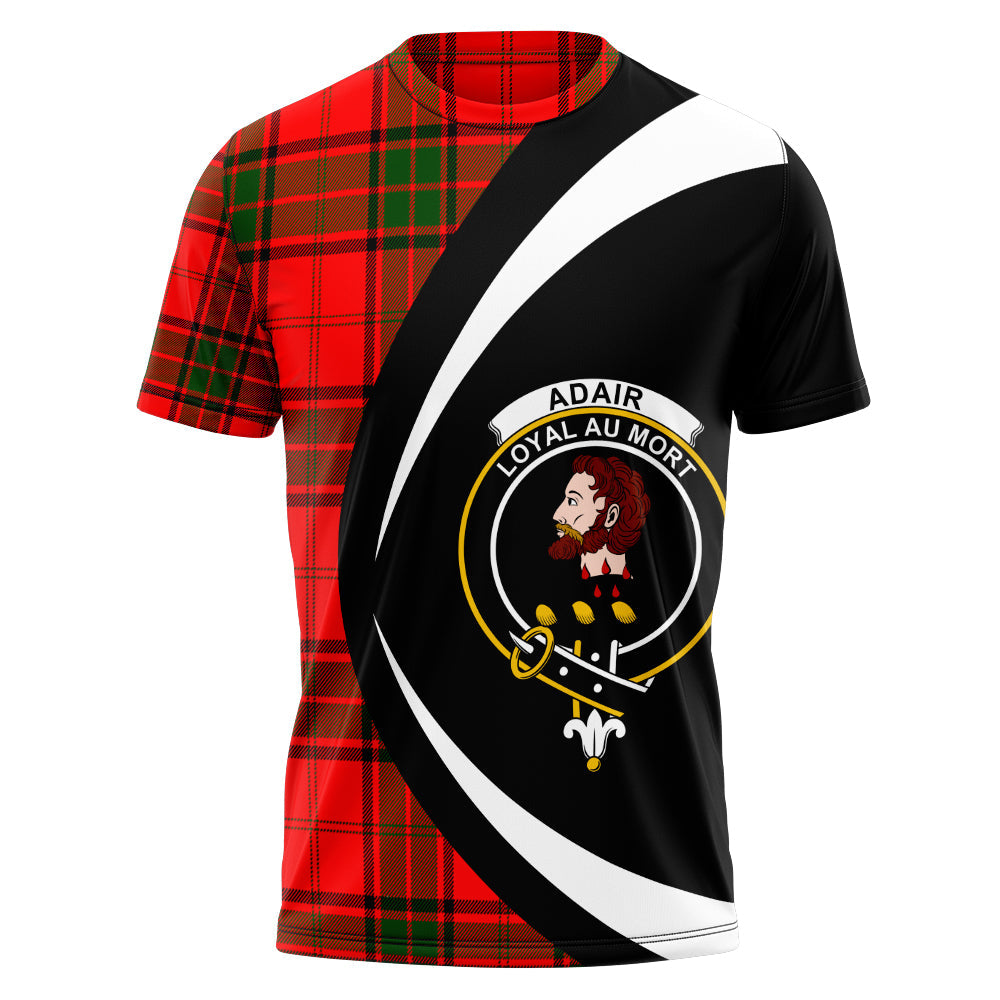 Adair Clan Badge Tartan T-Shirt Circle Style Personalized