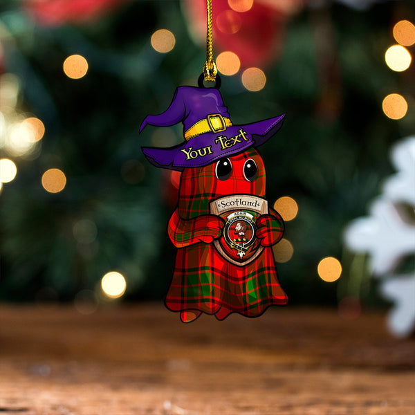 Adair Clan Badge Tartan Wood Acrylic Ornament Halloween Ghost