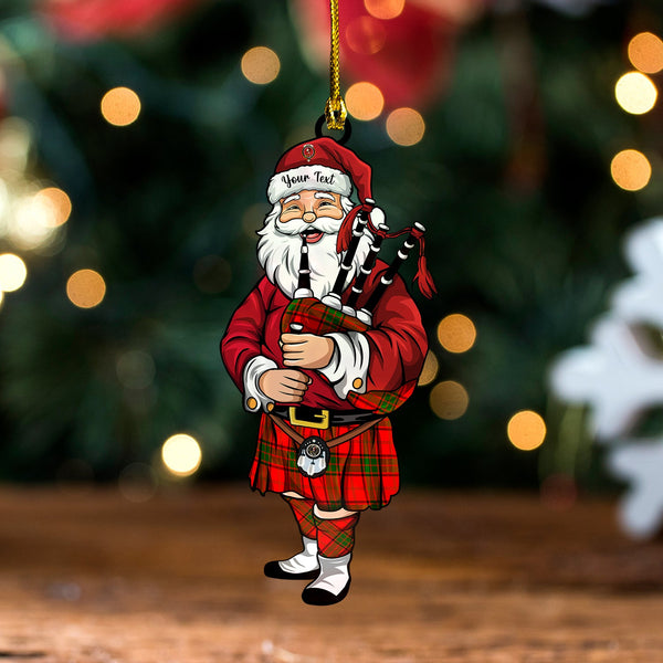 Adair Clan Badge Tartan Wood Acrylic Ornament Santa Personalized