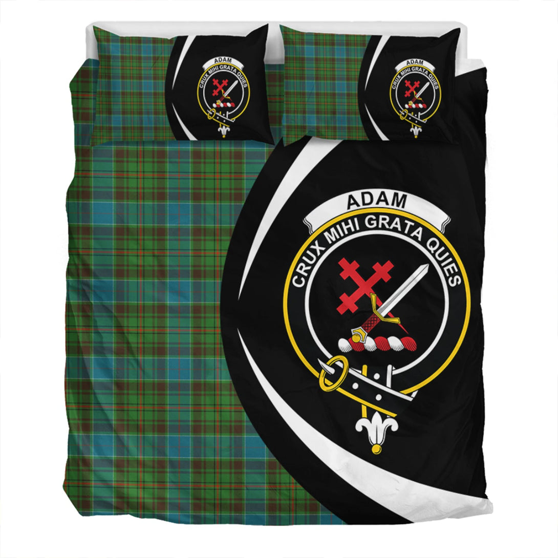 Adam Ancient Clan Badge Tartan Bedding Set Circle Style