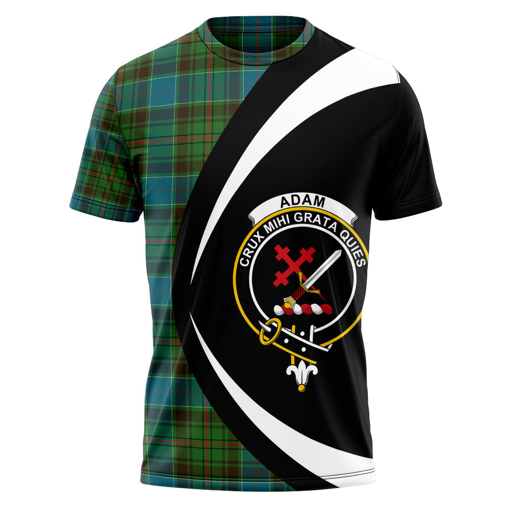 Adam Ancient Clan Badge Tartan T-Shirt Circle Style Personalized