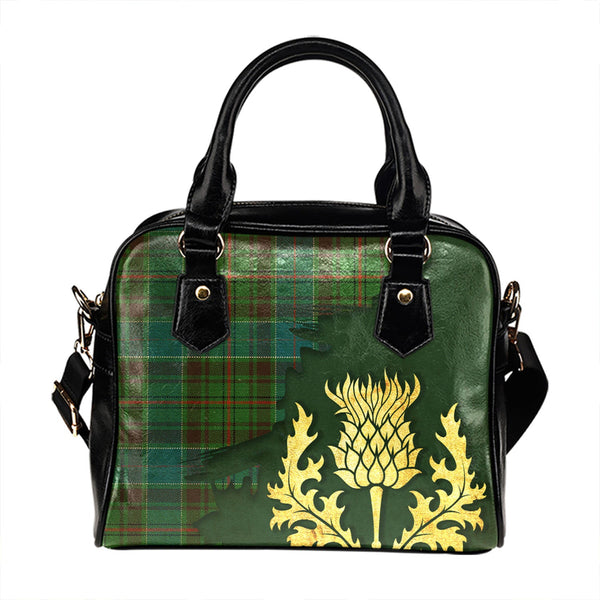 Adam Ancient Tartan Shoulder Handbag Thistle Oldest Style