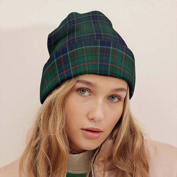 Adam Modern Clan Badge Tartan Knitted Beanie