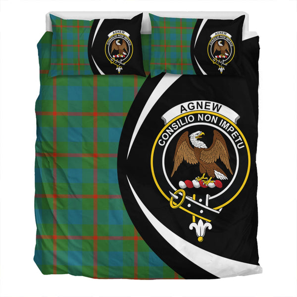 Agnew (MacAgnew) Ancient Clan Badge Tartan Bedding Set Circle Style