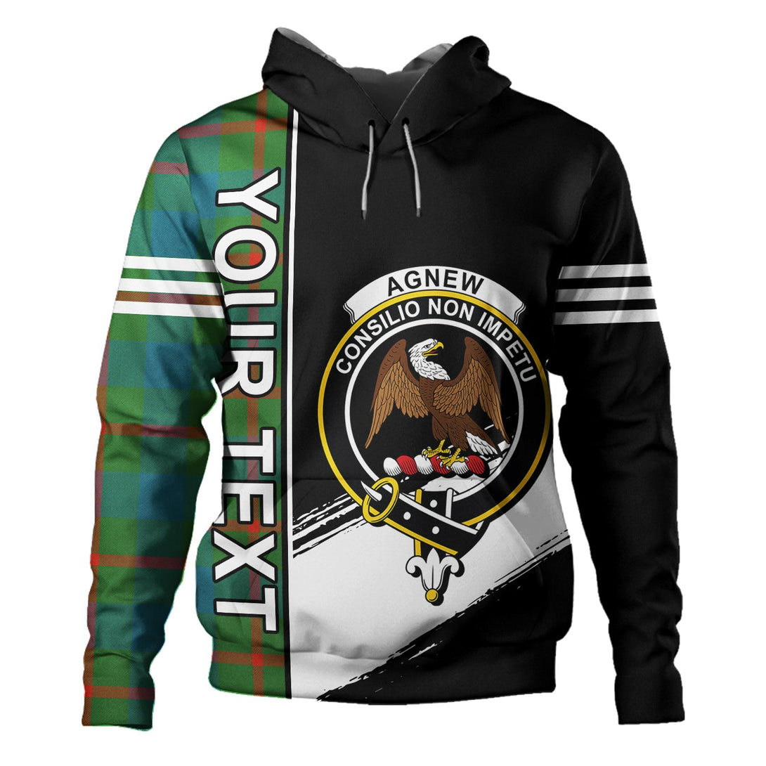 Agnew (MacAgnew) Ancient Clan Badge Tartan Hoodie Quarter Style Personalized