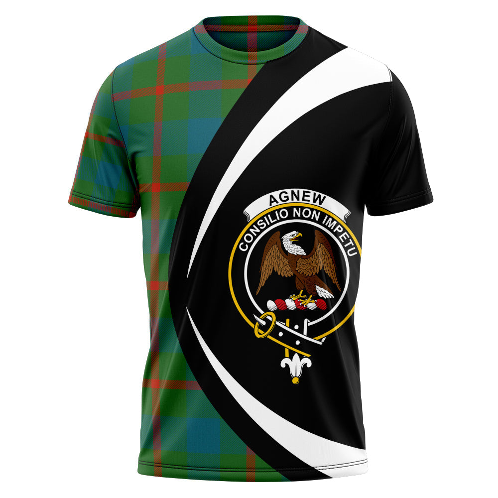 Agnew (MacAgnew) Ancient Clan Badge Tartan T-Shirt Circle Style Personalized