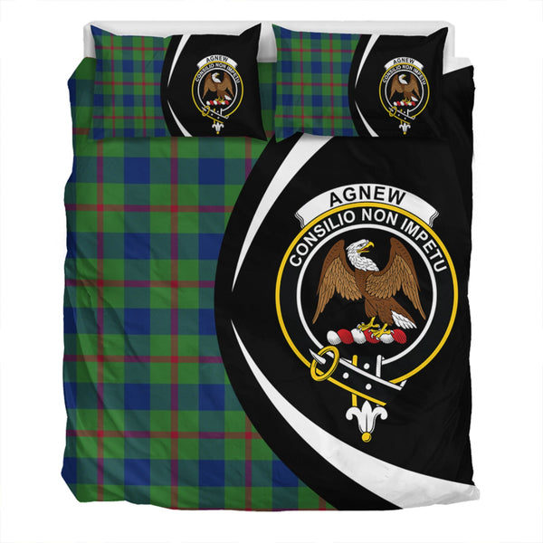 Agnew (MacAgnew) Modern Clan Badge Tartan Bedding Set Circle Style