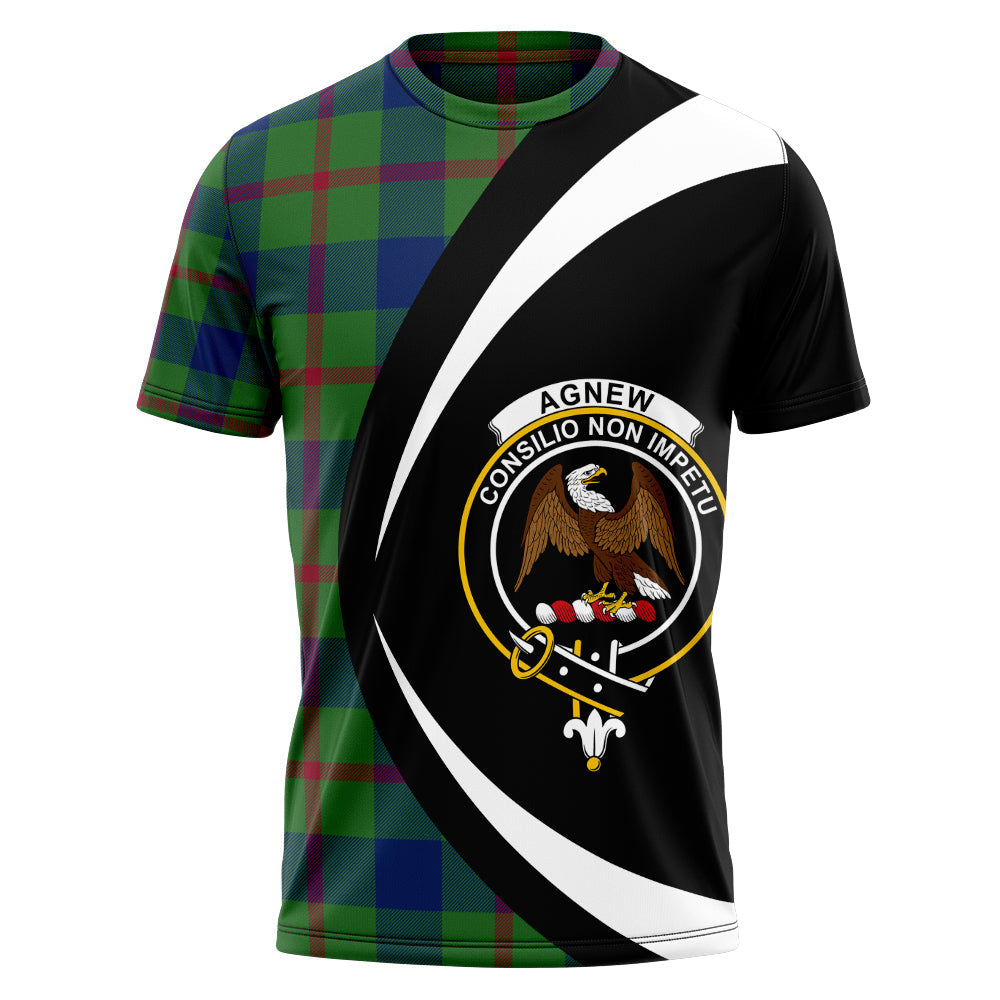 Agnew (MacAgnew) Modern Clan Badge Tartan T-Shirt Circle Style Personalized