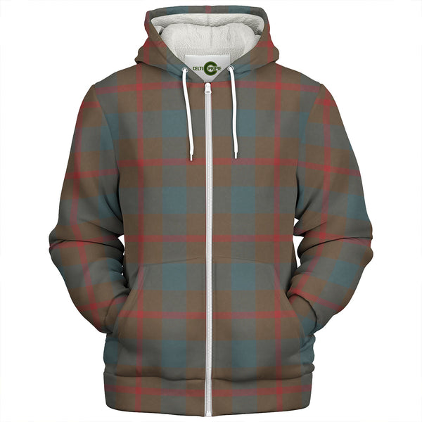 Agnew (MacAgnew) Weathered Clan Badge Tartan Sherpa Hoodie