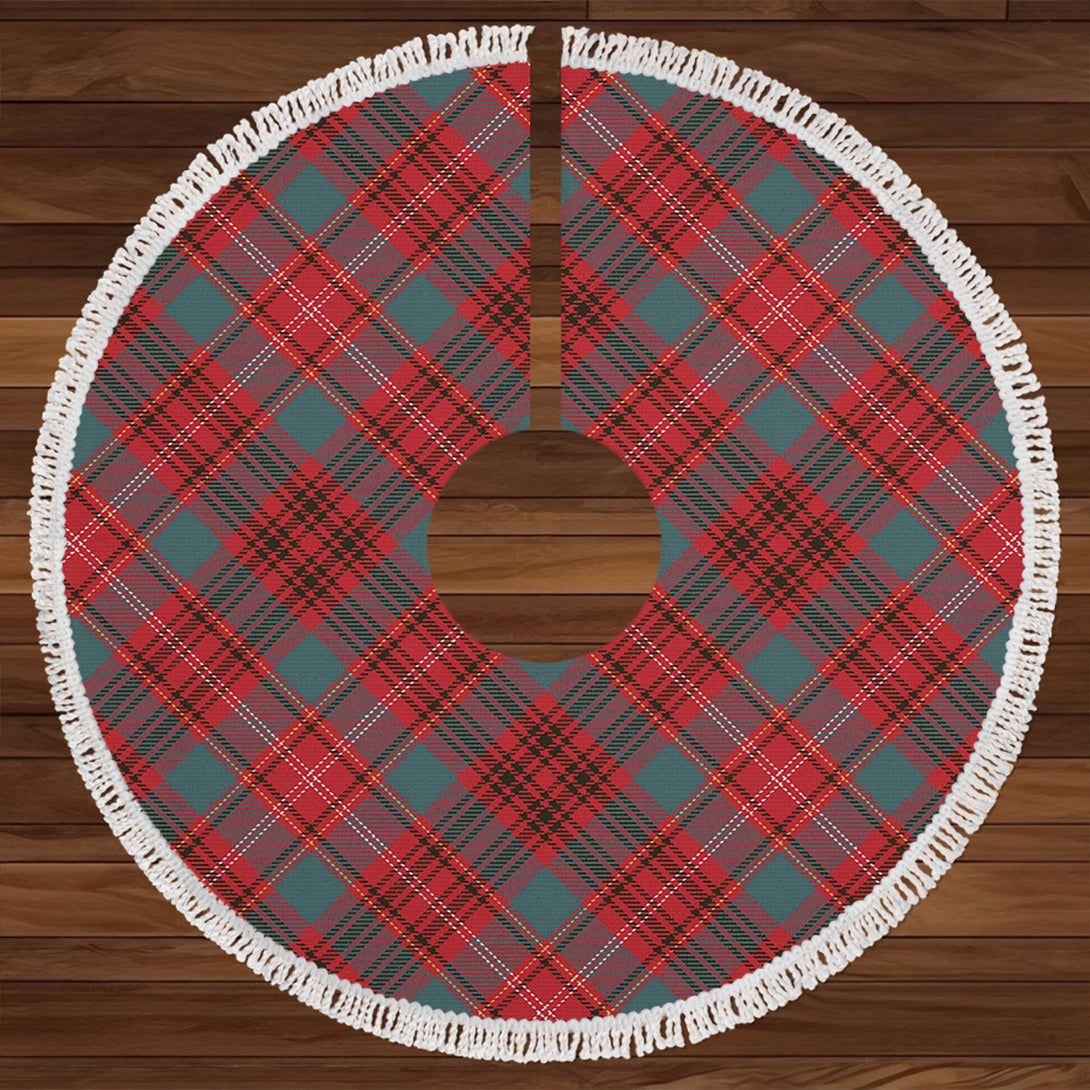 Ainslie Weathered Clan Badge Tartan Christmas Tree Skirt