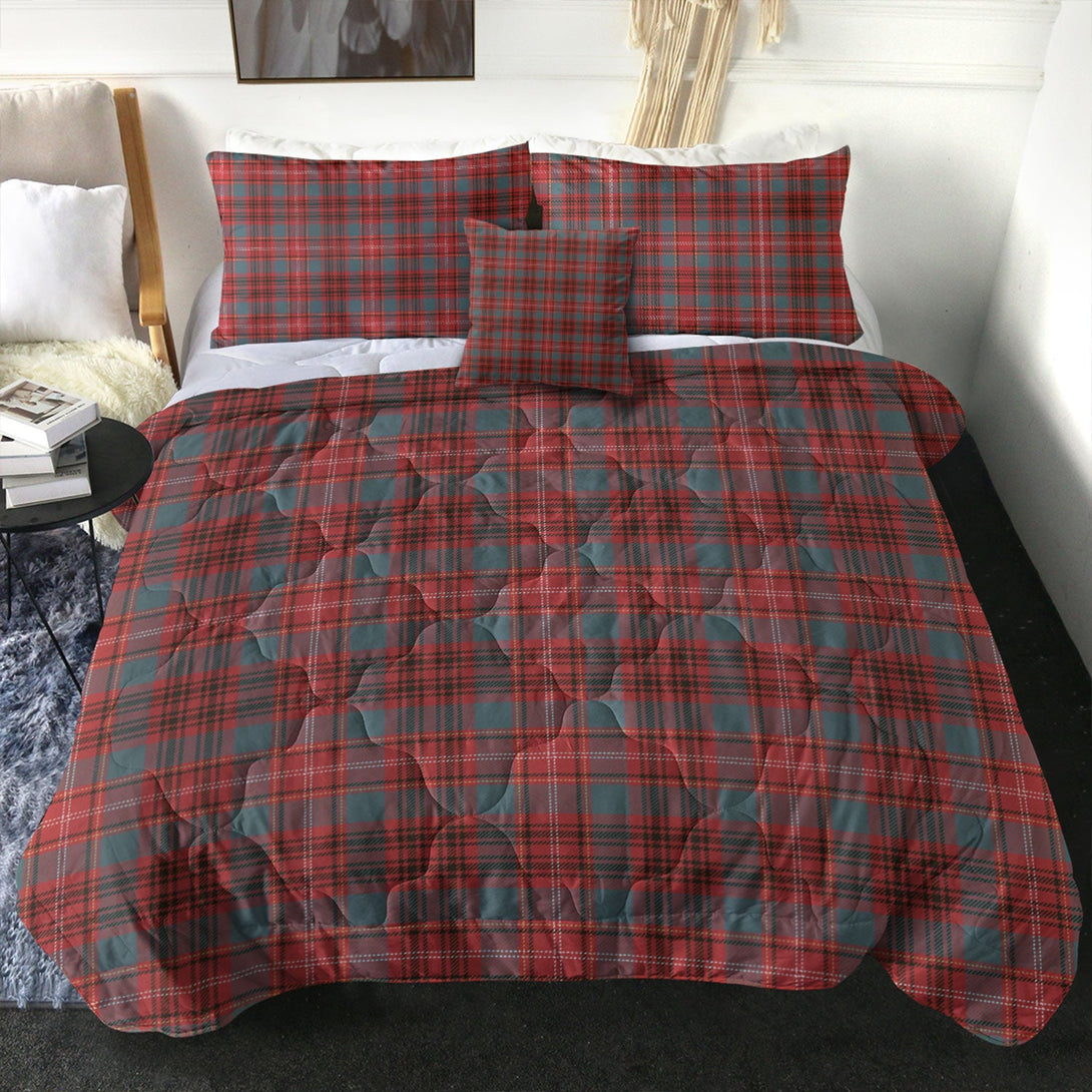 Ainslie Weathered Clan Badge Tartan Comforter