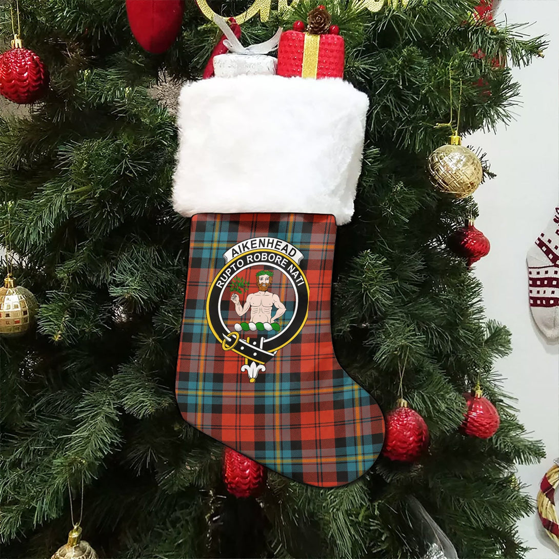 Aitken Ancient Clan Badge Tartan Christmas Stocking