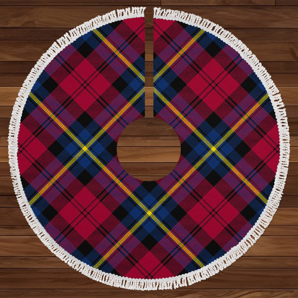 Aitken Modern Clan Badge Tartan Christmas Tree Skirt