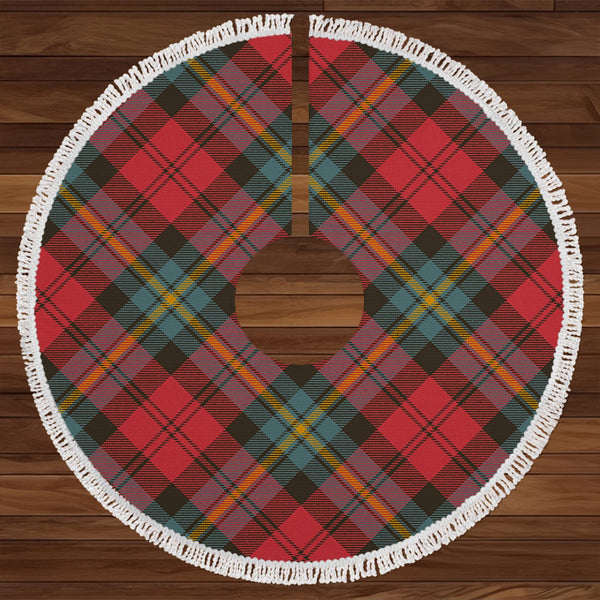 Aitken Weathered Clan Badge Tartan Christmas Tree Skirt