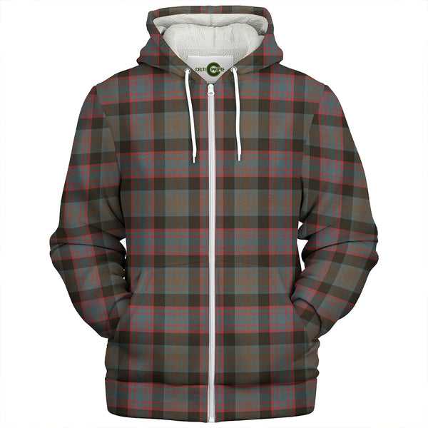 Alexander Hunting Weathered Clan Badge Tartan Sherpa Hoodie