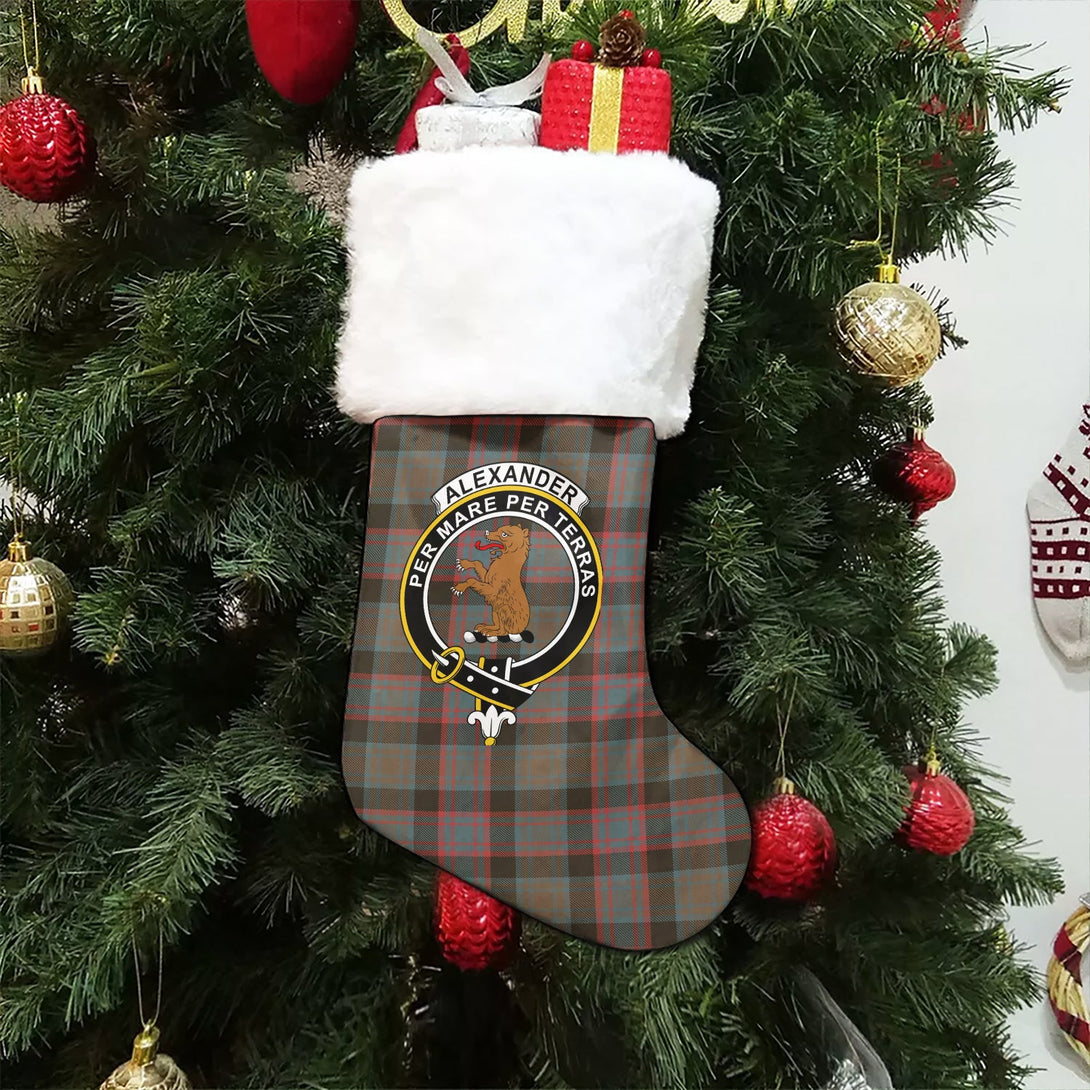 Alexander Hunting Weathered Clan Badge Tartan Christmas Stocking