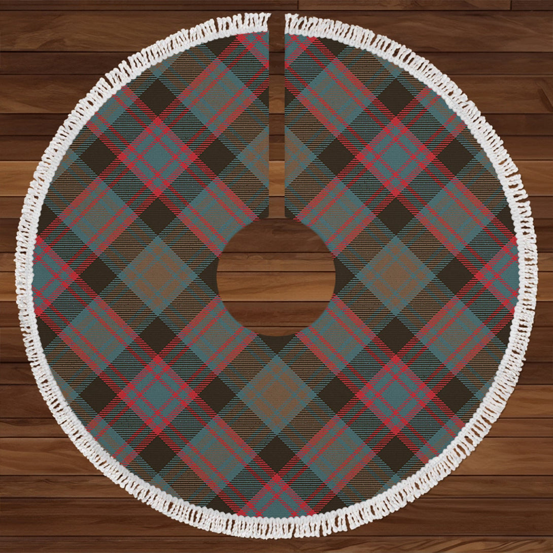 Alexander Hunting Weathered Clan Badge Tartan Christmas Tree Skirt