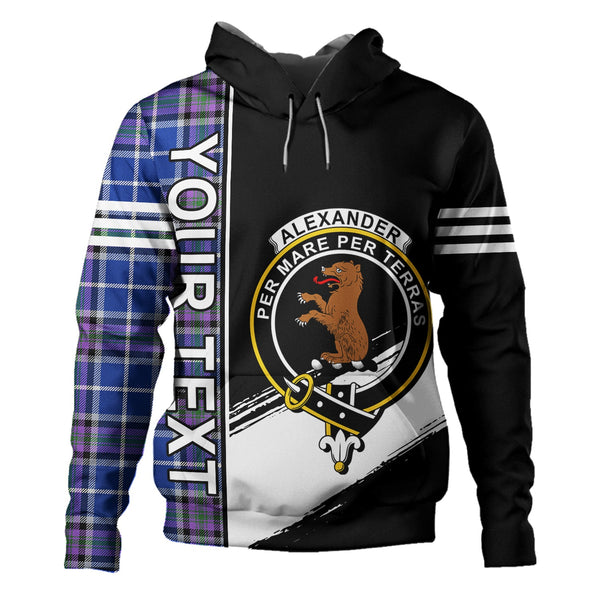 Alexander of Menstry Ancient Clan Badge Tartan Hoodie Quarter Style Personalized