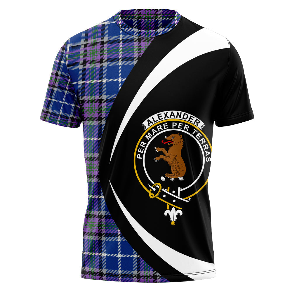 Alexander of Menstry Ancient Clan Badge Tartan T-Shirt Circle Style Personalized