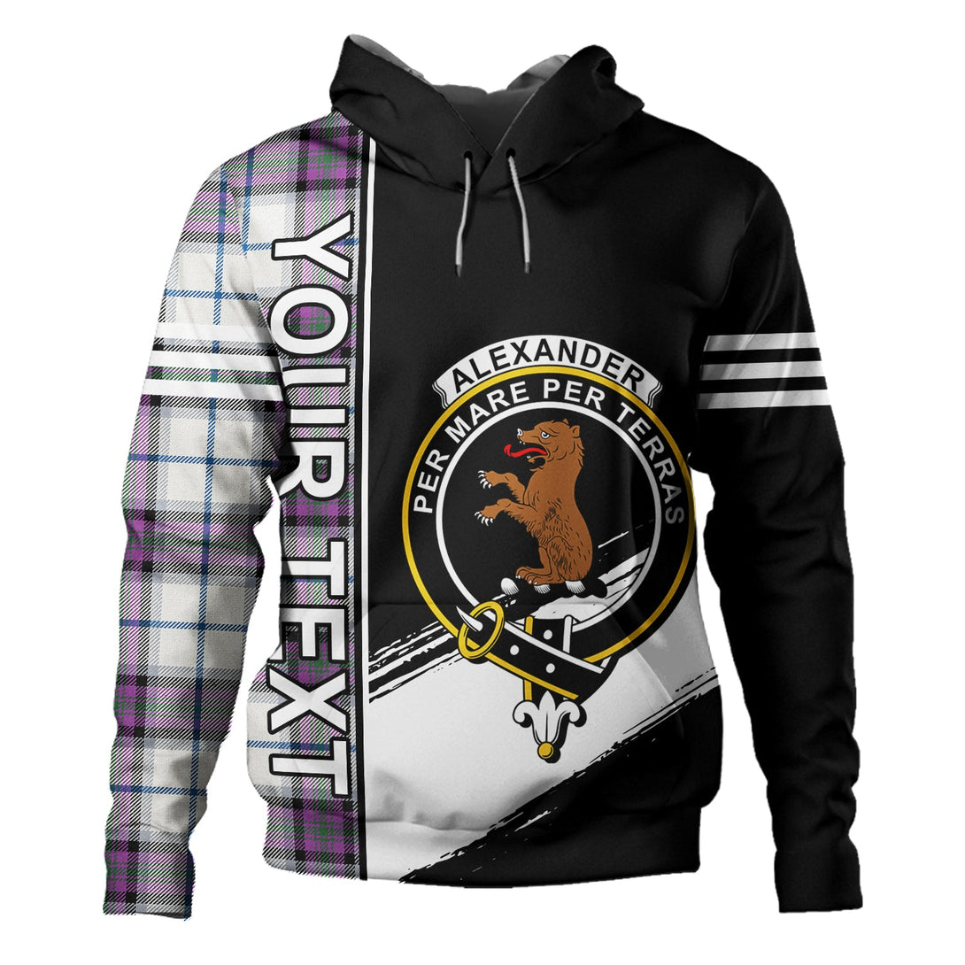 Alexander of Menstry Dress Ancient Clan Badge Tartan Hoodie Quarter Style Personalized