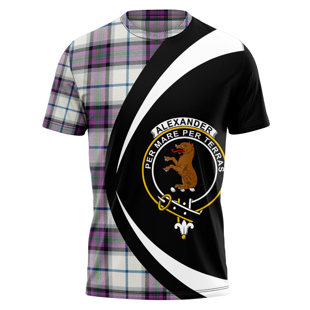 Alexander of Menstry Dress Ancient Clan Badge Tartan T-Shirt Circle Style Personalized