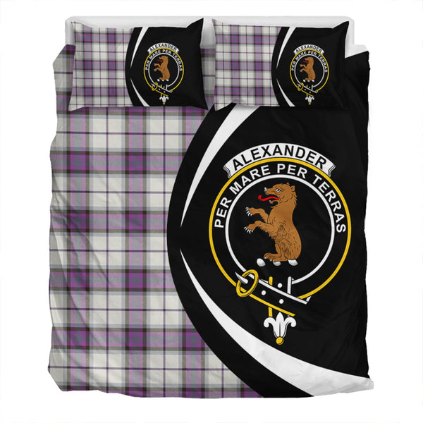 Alexander of Menstry Dress Weathered Clan Badge Tartan Bedding Set Circle Style