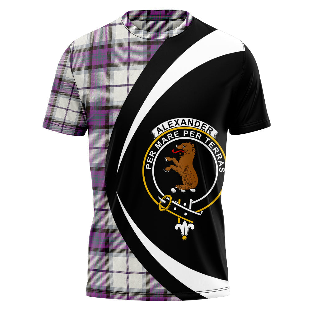 Alexander of Menstry Dress Weathered Clan Badge Tartan T-Shirt Circle Style Personalized