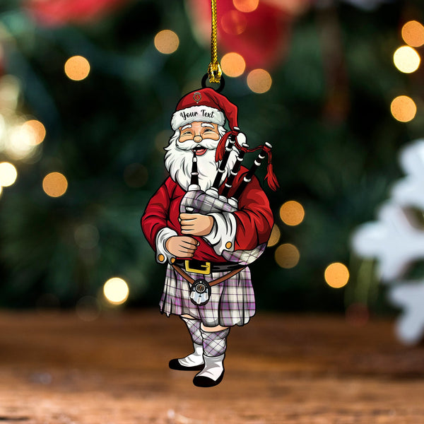 Alexander of Menstry Dress Weathered Clan Badge Tartan Wood Acrylic Ornament Santa Personalized