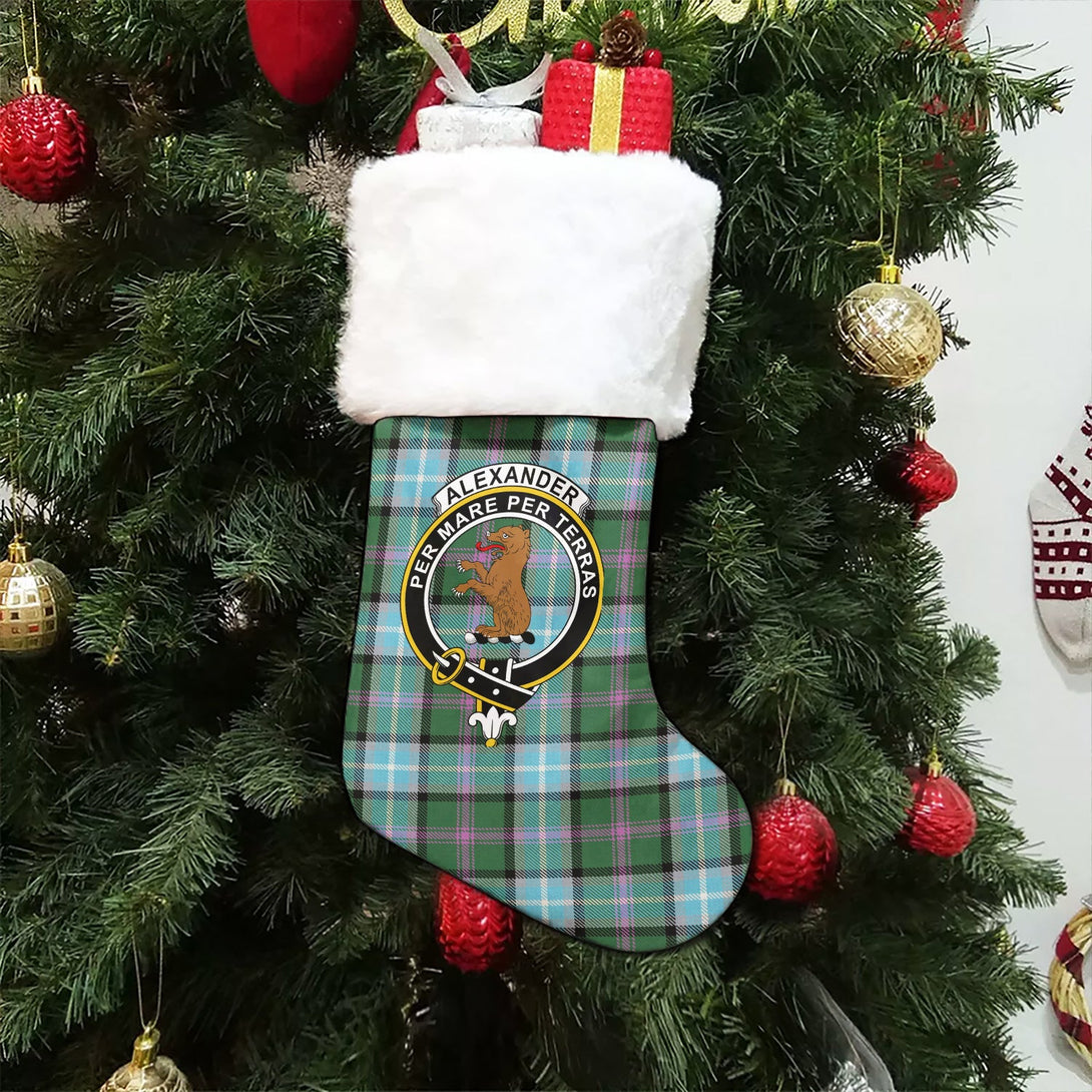 Alexander of Menstry Hunting Ancient Clan Badge Tartan Christmas Stocking