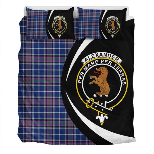 Alexander of Menstry Modern Clan Badge Tartan Bedding Set Circle Style