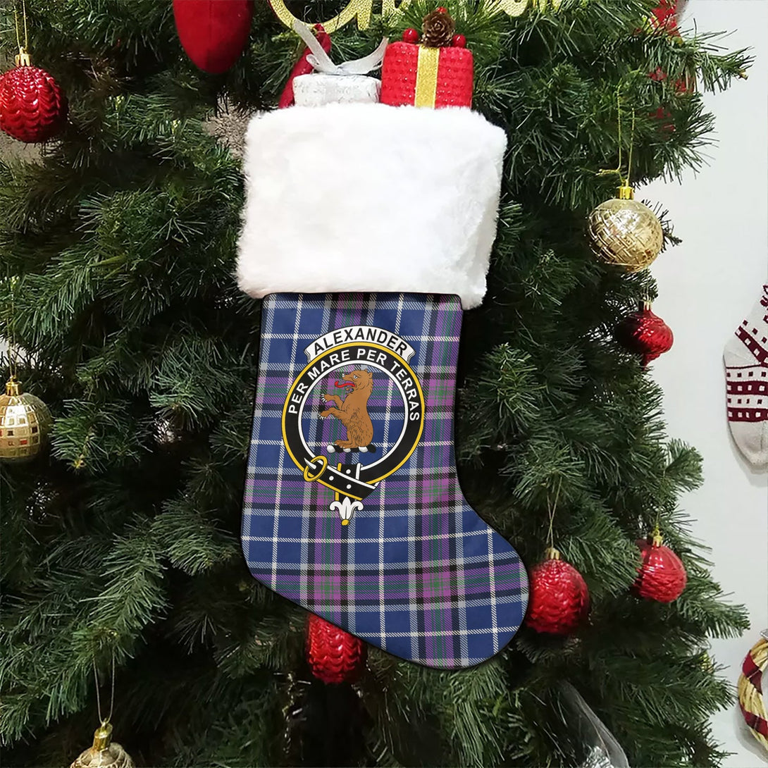 Alexander of Menstry Modern Clan Badge Tartan Christmas Stocking