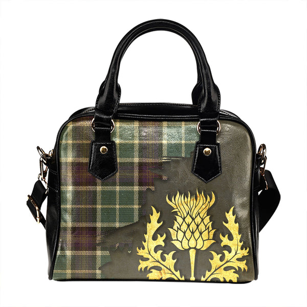 Alexander of Menstry Weathered Tartan Shoulder Handbag Thistle Oldest Style