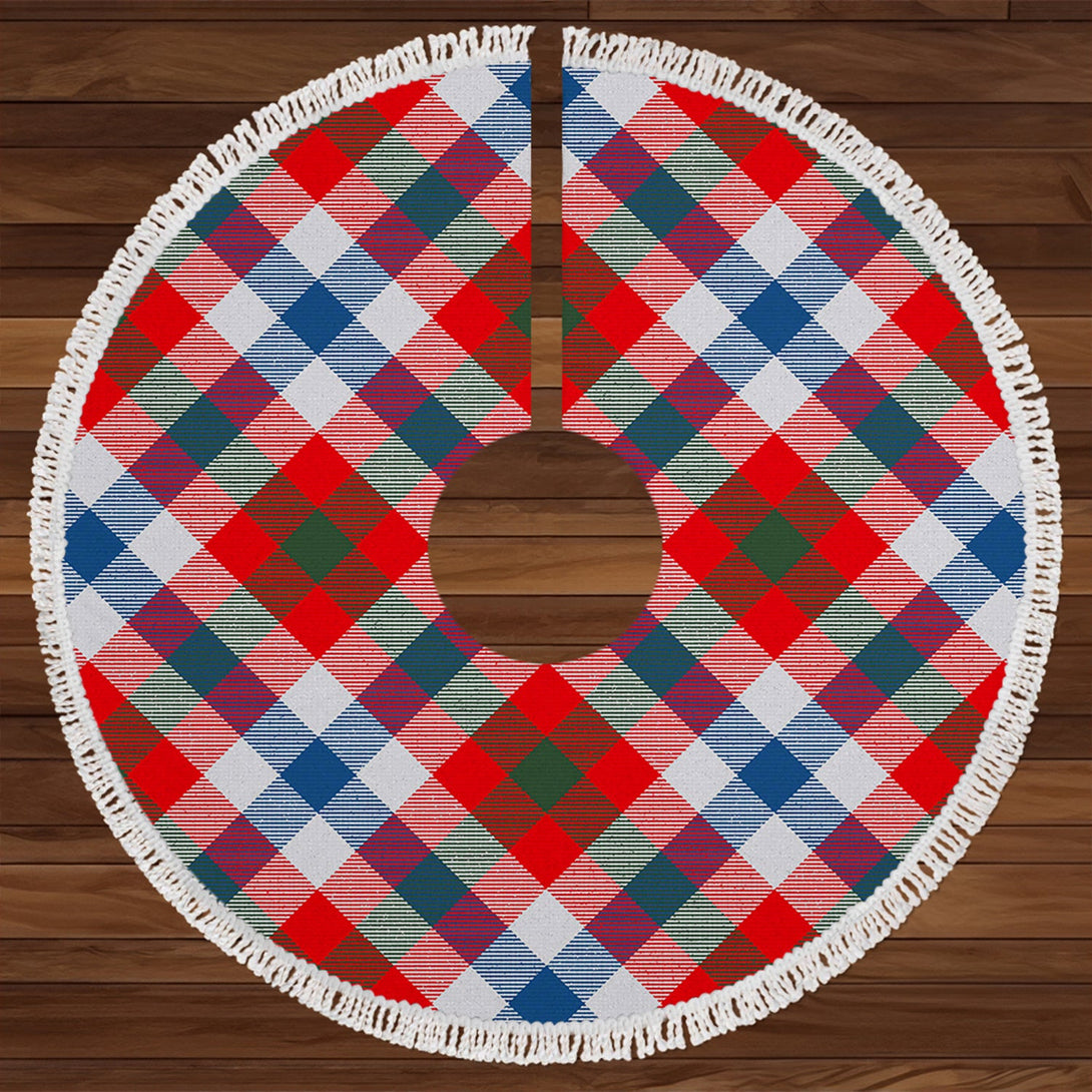 Algarve Modern Tartan Christmas Tree Skirt